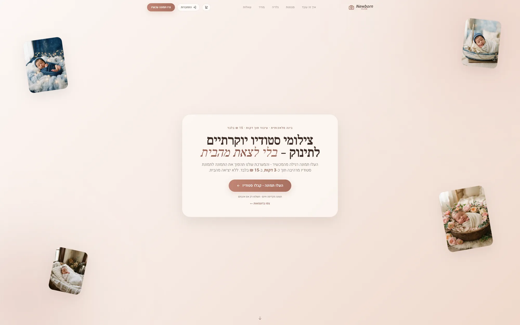 תצוגת האתר NewbornClick